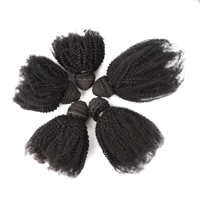 OrientFashion Cheveux Humains Bruts Brésiliens à Cuticules Alignées Afro Kinky Coily 4C, Lots de Tissages de Cheveux Humains