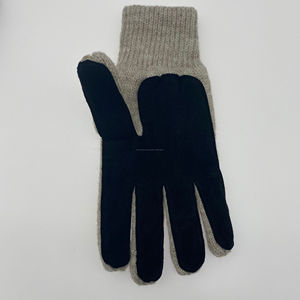 Color Beige de Cuero de cerdo Palma Thinsulate <span class=keywords><strong>del</strong></span> trazador de líneas de trabajo para invierno, 20% Lana, 80% acrílico guantes - Product Image 3