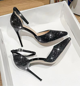 Confortable mode nouvelles femmes chaussures polyvalent rétro Niche Design sens <span class=keywords><strong>petit</strong></span> cuir bout pointu talons hauts - Product Image 4