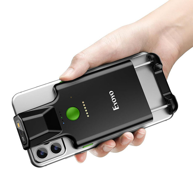 Eyoyo Super 1D 2D Bluetooth Wireless Back Clip Back Clip QR Bar Code Reader Phone Barcode Scanner for Inventory Management