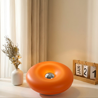 Lampe en verre rechargeable en forme de donut, style crème orange créatif, veilleuse LED tactile pour salon et décoration de chevet