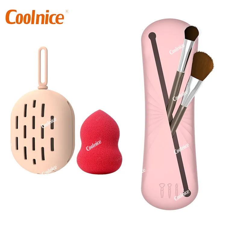 Makeup Brush Holder Travel Organizer Trendy and Portable Silicone Make Up Brush Case Waterproof Dustproof Mini Cosmetic Bag