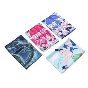 Toalla deportiva de microfibra con diseño de dibujos animados, de secado rápido, absorbente de sudor, refrescante, para gimnasio, hogar, correr, con efecto de hielo para una mayor absorción. - Product Image 5