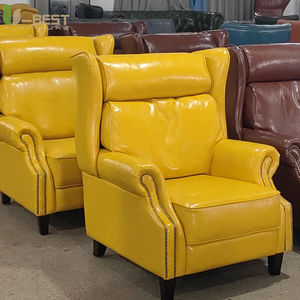 Sillón de Cuero Sintético Estilo Club para Caballeros U-best, Sofá Individual para Salón de Cigarros, Silla de Cuero para Biblioteca en Casa - Product Image 2