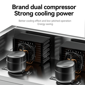 Thực phẩm thương mại cấp mát thực phẩm hiển thị tủ đông cửa trượt 3-Nhiệt độ đặt hàng tủ cho cửa hàng Thiết bị làm lạnh - Product Image 3