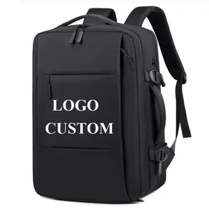 FULIYA Expandable USB Port Computer Backpacks Custom Logo Waterproof Travel Business Laptop Backpack For Men