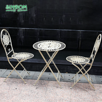 Ensemble de Tables et chaises de balcon rétro en fer forgé de Style européen