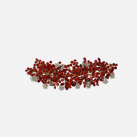 Appliques multifonctions en strass pour femmes, feuilles métalliques faites à la main, fleurs 3D en cristal à coudre pour chapeaux et robes de mariée