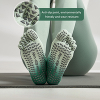 Printemps été femmes Fitness Pilates chaussettes anti-dérapant absorbant la sueur dégradé cheville chaussette mode cinq orteils Pilates Yoga chaussettes