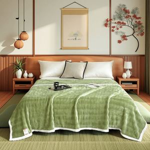 Luxury Modern Printed Knitted Flannel Throw <b>Blanket</b> Skin-Friendly Breathable Eco-Friendly Fade/Wrinkle Resistant All-Season - Product Image 5