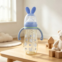 Usine en gros 300ml bébé biberon bébé poignée avec échelle gravité balle enfants tasse large col bouteille de lait