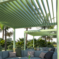 Pergola bioclimatique rétractable en aluminium sur mesure pour l'extérieur, toit à lames orientables, imperméable, pavillon et gazebo motorisés pour jardin