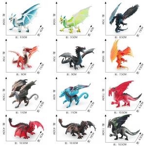 High Quality Customized Color 3D Pvc Simulation <b>Fire</b> Dragon Stone Dragon Flying Dragon Decoration Toys - Product Image 3