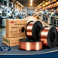 Fil de soudage MIG solide ER70S-6 0.8mm 0.9mm 1.0mm 1.2mm Bobine de 5kg 15kg Acier au carbone AWS A5.18 SG2 G3Si1 Directement de l'usine chinoise