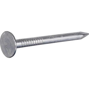 Anchor Wire Roofing <b>Nails</b> 1in Length Ring Shank Sharp Point Steel Electrogalvanized Flat Head For Shingles Felt - Product Image 1
