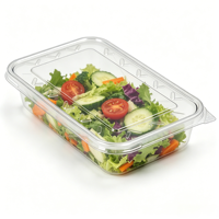 Emballage personnalisé, boîte d'emballage jetable transparente, boîte pour biscuits, gâteaux, pain, salades, noix, boîtes en plastique PET, emballage alimentaire avec couvercles