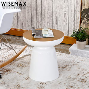 WISEMAX FURNITURE pink <strong>White</strong> Round Bell Shape Coffee <strong>Table</strong> Corner <strong>Table</strong> Living Room Furniture <strong>Small</strong> Bed Side <strong>Table</strong> for Bed Rooms - Product Image 6