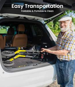 軽量アルミ折りたたみ式ローレーターウォーカーシート調整可能高さモビリティエイド高齢者リハビリテーション機器 - Product Image 6