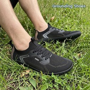 Logotipo personalizado Flexible Soft Wide Fit <span class=keywords><strong>0</strong></span> <span class=keywords><strong>Drop</strong></span> Sole Hombres Mujeres Minimalista Descalzo Cross Trainer Shoes Grounding Earthing Shoes - Product Image 1