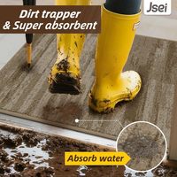 Tapis de porte antidérapants Dirt Trapper Tapis de sol de bienvenue lavable Tapis de porte absorbant à profil bas pour chaussures boueuses et humides