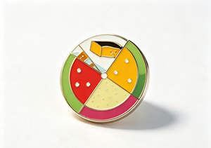 Rotatable Enamel <b>Pin</b> Multi Layer Round <b>Badge</b> Silver Plated Metal Collectible <b>Pin</b> for Art Gift - Product Image 2