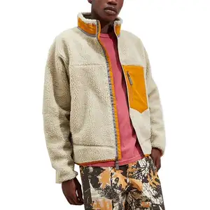 Full Zitr1sherpa Jacket Customnewgo Oversized Men Fleece Sherpa Jacket 2023 New Fashion Oem High Quality Winter Clothing Casual