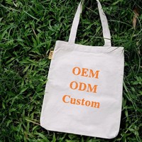 Bolsa de Lona de Algodón Personalizada al por Mayor con Asa de Cuerda, Cierre de Cremallera, para Regalos, Compras o Playa, con Logotipo Impreso Personalizado
