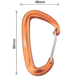 HXY 7075 Aviación Aluminio Tipo D Mosquetón 12KN Hamaca <span class=keywords><strong>Seguridad</strong></span> Gancho <span class=keywords><strong>de</strong></span> resorte colgante rápido para mosquetón Yoga Escalada en roca Metal - Product Image 2