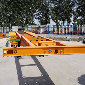 Steel 3 Axles 20ft Skeleton Semi <b>Trailer</b> 40Ft Container Skeleton <b>Trailer</b> - Product Image 3