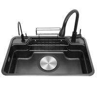 Évier de cuisine encastré multifonction moderne et élégant avec robinet en acier inoxydable