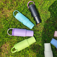 Botella de Agua Deportiva de 30 Oz con Asa de Transporte, Libre de BPA, Ecológica, Resistente, Apta para Lavavajillas, Antiderrames