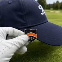 Marqueur de balle de golf personnalisé en émail dur, forme irrégulière, pour cadeau d'anniversaire de club, vente en gros