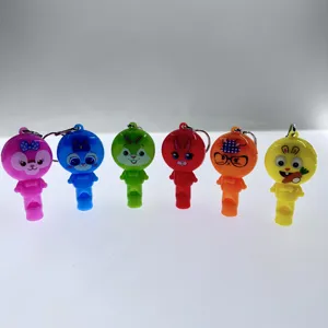 Cheap Wholesale Novelty Mini Creative Cartoon Printed Lighting Led Keychains Promotional Toys For Kids