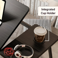 Table d'ordinateur portable pliable en bois à hauteur réglable, support portable pour lit, bureau, maison, travail, étude, chambre