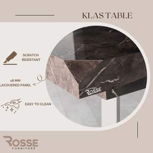 Juego de mesa de comedor rectangular moderno de mármol con 6 sillas para casa, hotel, villa - Product Image 5