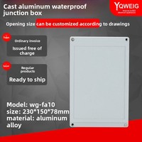 Boîtier en aluminium moulé sous pression avec revêtement en poudre FA10, boîte de jonction 230x150x78mm, boîte de scellement et de câblage extérieure, Chine continentale