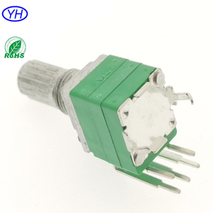 Mới ban đầu tùy chỉnh 9mm rk097 dọc PCB gắn kết chuyển đổi quay chiết với chuyển đổi 5K 10K 20K 50k 100k trung tâm bấm vào - Product Image 1