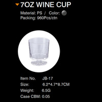 Verres en plastique PS transparents de 5 oz, sans BPA, recyclables, de luxe, jetables, avec logo personnalisé, pour la maison, les restaurants et les fêtes