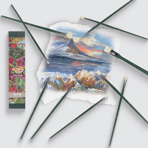 Pinceles de dibujo para pintura de artista, 10 piezas, cerdas planas de cerdo, juego de mango de madera para colores al óleo, acuarela acrílica - Product Image 6