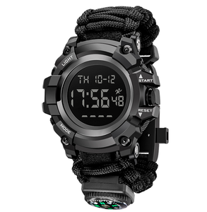 Dfs13 Survival kỹ thuật số watchtactical đa chức năng ngoài trời không thấm nước Đồng hồ hiển thị kép Analog LED điện tử đồng hồ đeo tay - Product Image 2