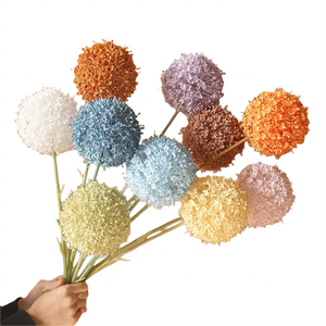 Alta calidad de un solo tallo de plástico Artificial blanco Allium Giganteum <span class=keywords><strong>cebolla</strong></span> bola flor para centro de mesa decoración de la boda - Product Image 6