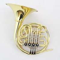 Hot Sale High Grade Professional Cheap Woodwind Wind Instrument Gold Lacquered 4-Key Double Separated Bell F/Bb Tone French Horn