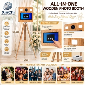 Prix d'usine – Cabine photo tout-en-un en bois avec éclairage automatique DNP <span class=keywords><strong>QW410</strong></span> pour mariages et fêtes - Product Image 6
