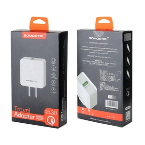 Somostel A12 EU US Plug 5V 2.1A Puerto USB Cargador de teléfono para Samsung Cargadores De Celular para <span class=keywords><strong>iPhone</strong></span> Cargador Tipo-c Carga rápida - Product Image 1