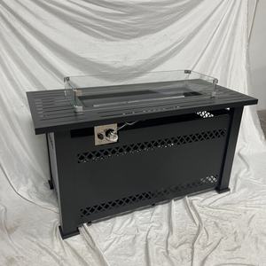 En çok satan Modern 42 inç 60,000 BTU propan gaz ateş çukuru masa-taşınabilir açık çelik kapak & volkanik kaya ateş çukuru - Product Image 4