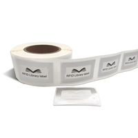 Etiqueta de Papel RFID ISO/IEC 18000-6C (EPC Gen2) 80x50mm 13.56MHz Resistente al Agua/Al Aire Libre, Chip HF, Memoria de 896 bits, Etiqueta para Biblioteca