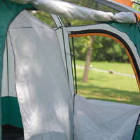 Tente de camping familiale quatre saisons imperméable à double couche pour 8 à 10 personnes avec 2 chambres, tissu Oxford renforcé en fibre de verre