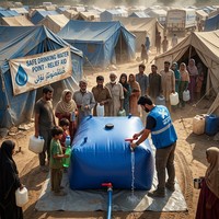 Acil Yardım ve Kamp İçin Kendinden Yükselen Soğan Su Torbası Dayanıklı PVC Esnek Tank