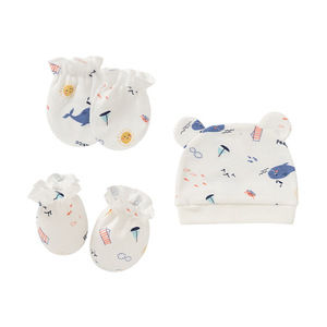 Mitaines et chaussons pour bébé, bonnet et mitaines pour nouveau-né, ensemble bonnet et gants pour bébé - Product Image 6