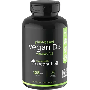 Gélules végétaliennes à base de plantes, vitamine D3, supplément de vitamine D pour les articulations osseuses, soutien immunitaire
